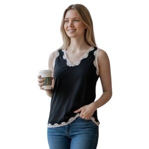 Morgan Taylor lace trimmed top